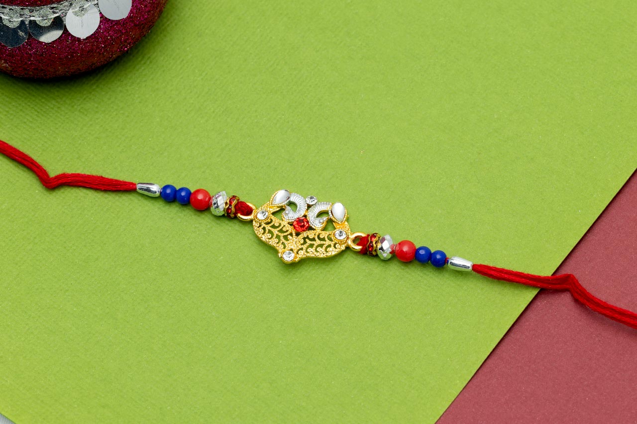 Dual Mayur Pattern Rakhi