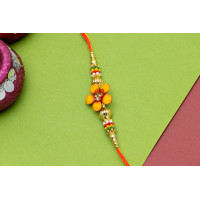 Alluring flower Thread Rakhi