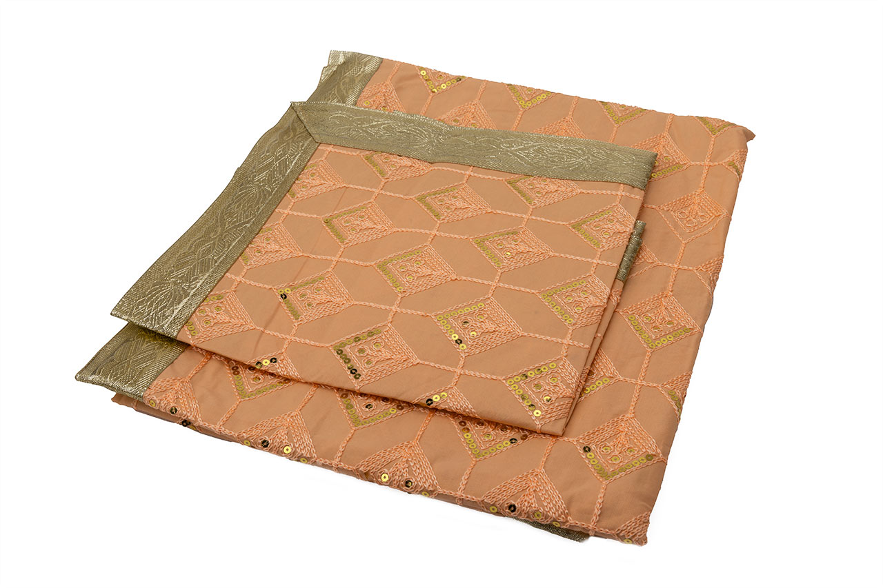 Cotton Orange Shade Double Rumala Sahib