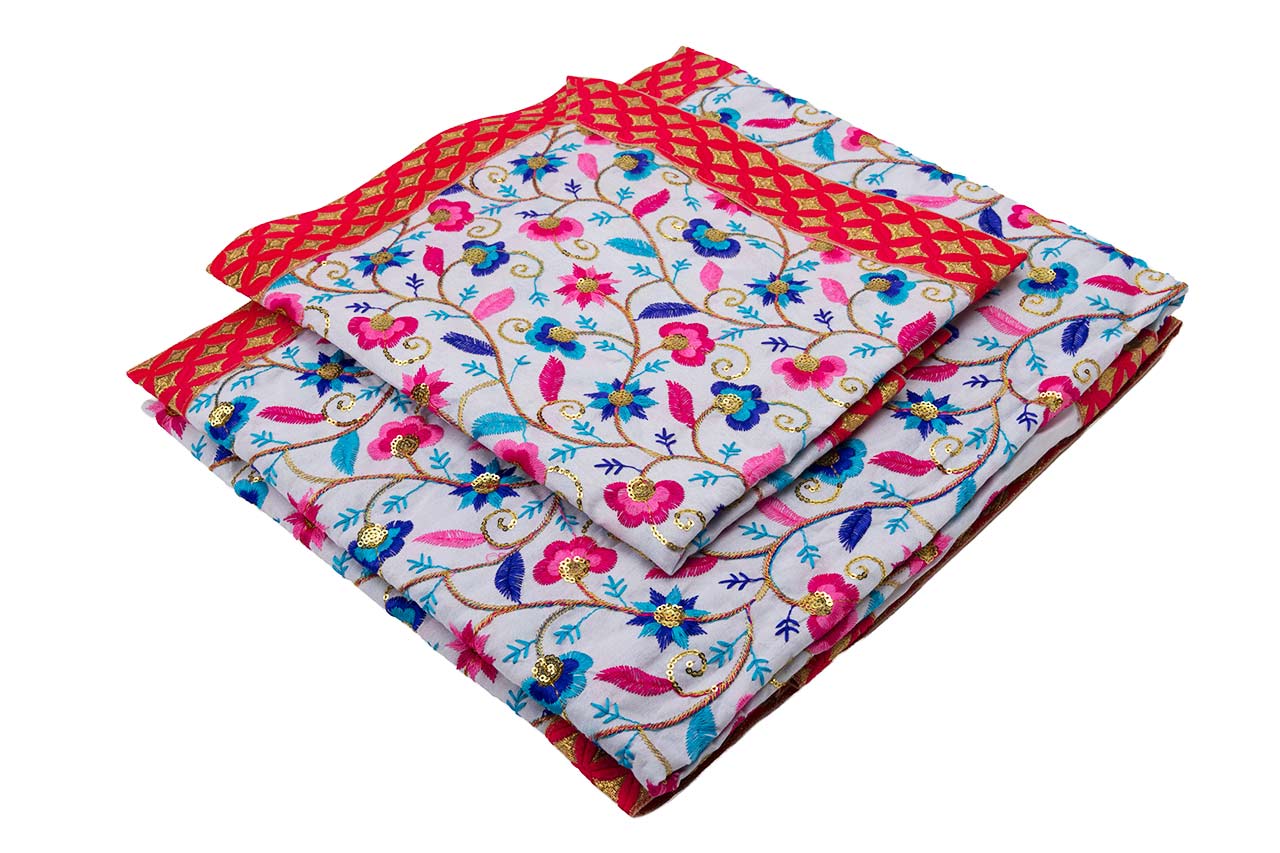 Red Floral Double Rumala Sahib