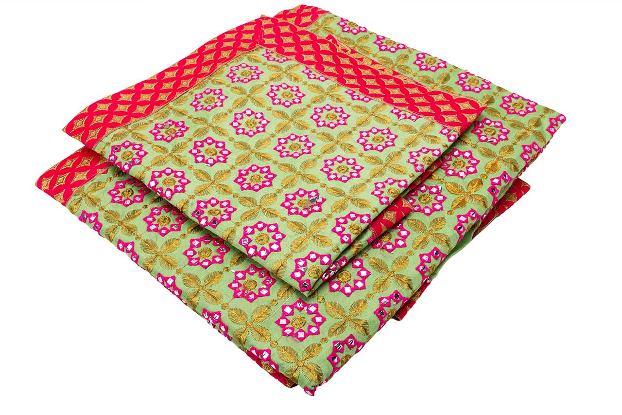 Green Floral Double Rumala Sahib