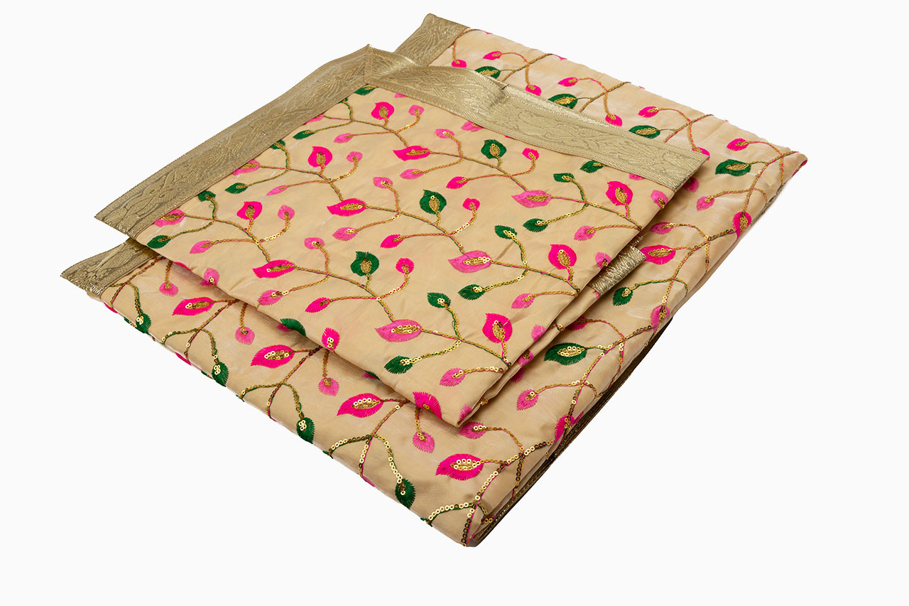 Shiny Golden Floral Double Rumala Sahib