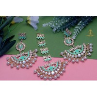 Sea Green tikka earring set