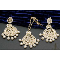 Round finish tikka earring set