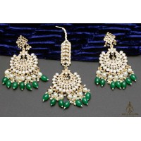 Elegant work tikka earring set(3 shades)