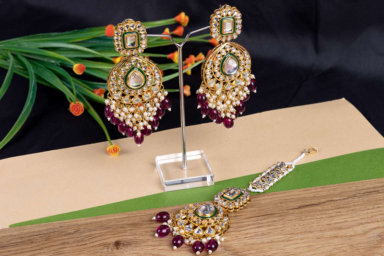 Attractive Tikka Earring Set (3 colours)