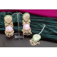 Jhumki with tikka set (2 shades)