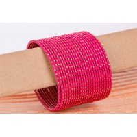 Magenta Metal Bangles size 2x12,2x10,2x14