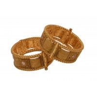 Copper gold screw bangles