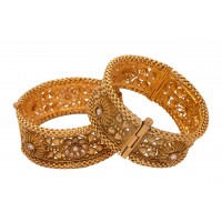 Golden pattern Screw bangles