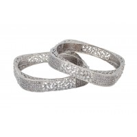  Bracket AD silver bangles