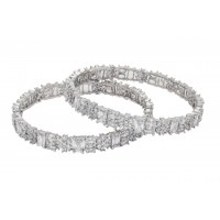 Stunning AD silver bangles