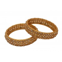  Golden plated kundan bangles