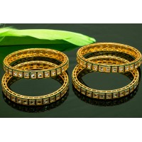 Golden Kundan Bangles 