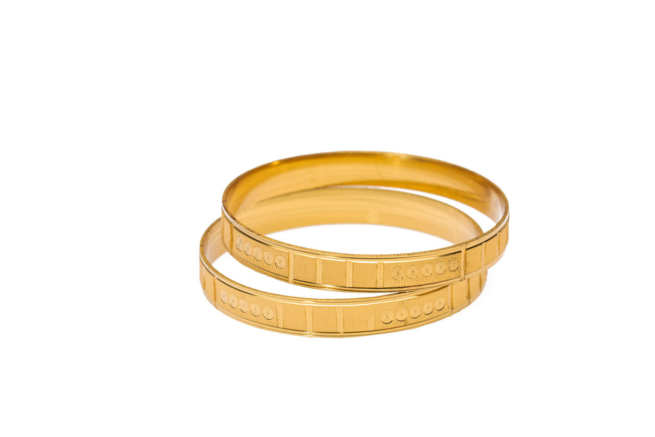 glamorous golden color bangles