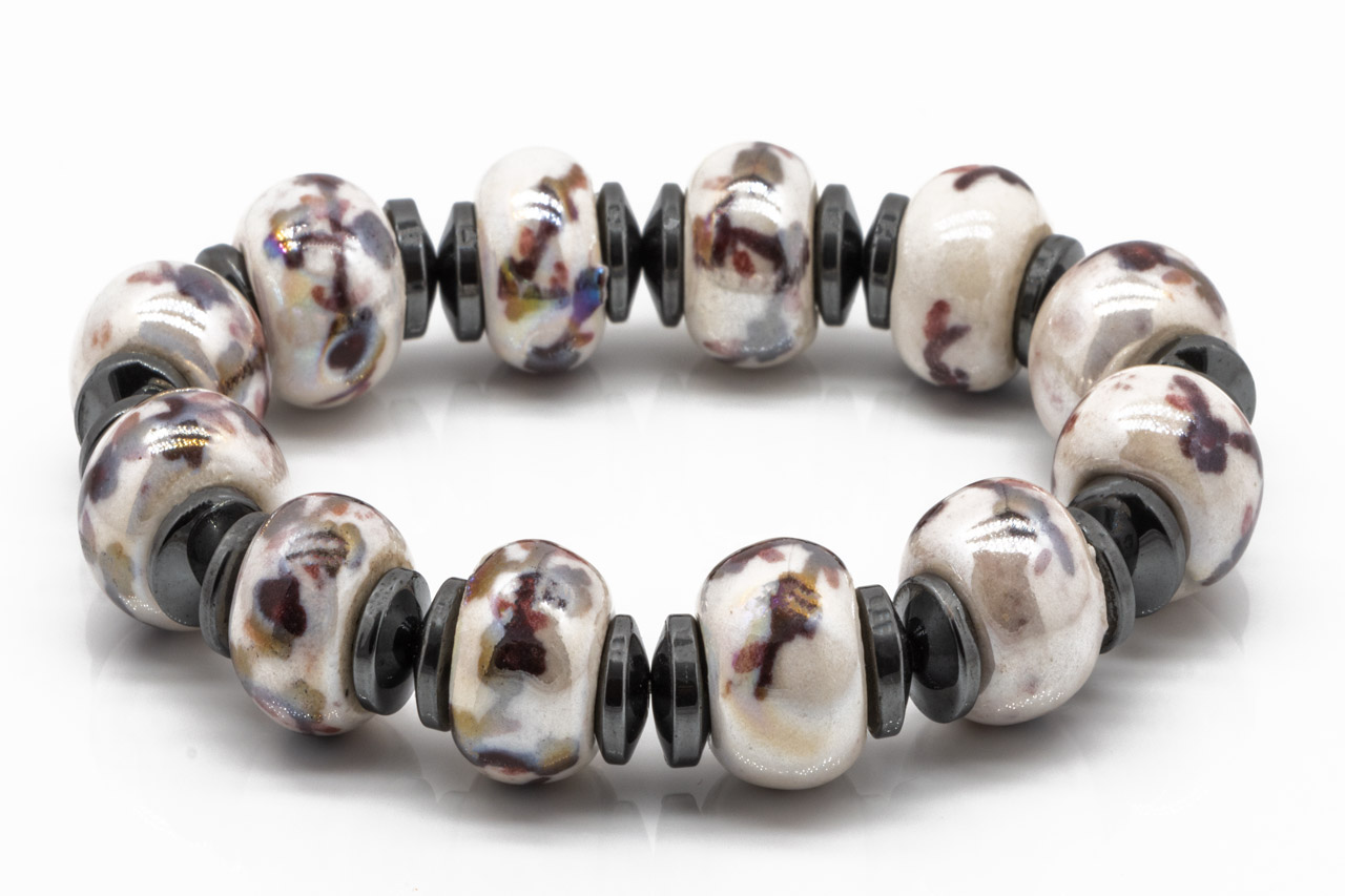 Ceramic bead bracelet