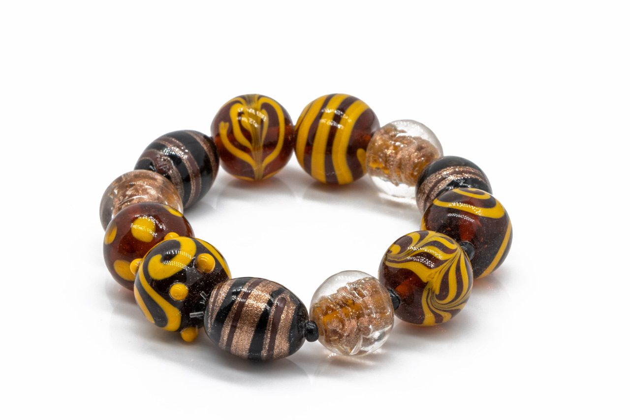 Lampwork bead bracelet