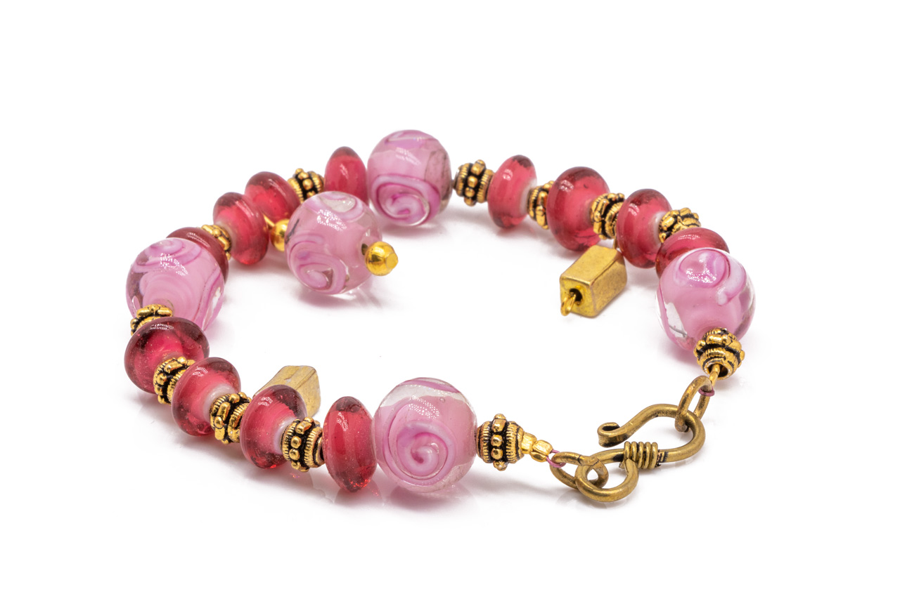Pink Shade Bead Bracelet
