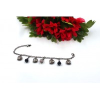 Elegant Metallic Black Bracelet