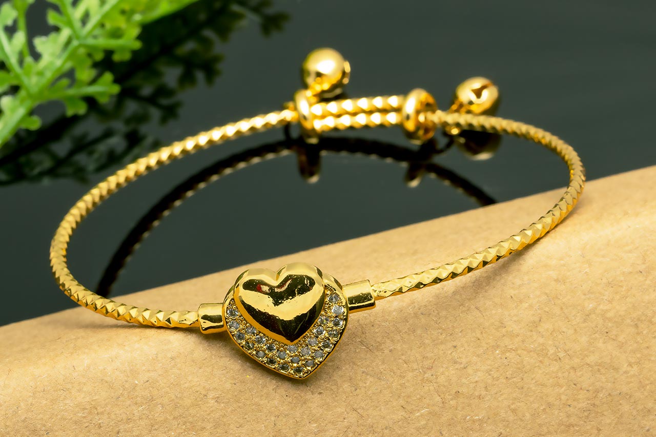 Designer Golden Bangle Bracelet