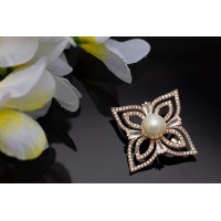 Studded AD brooch