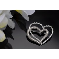 Bracket AD heart shaped brooch