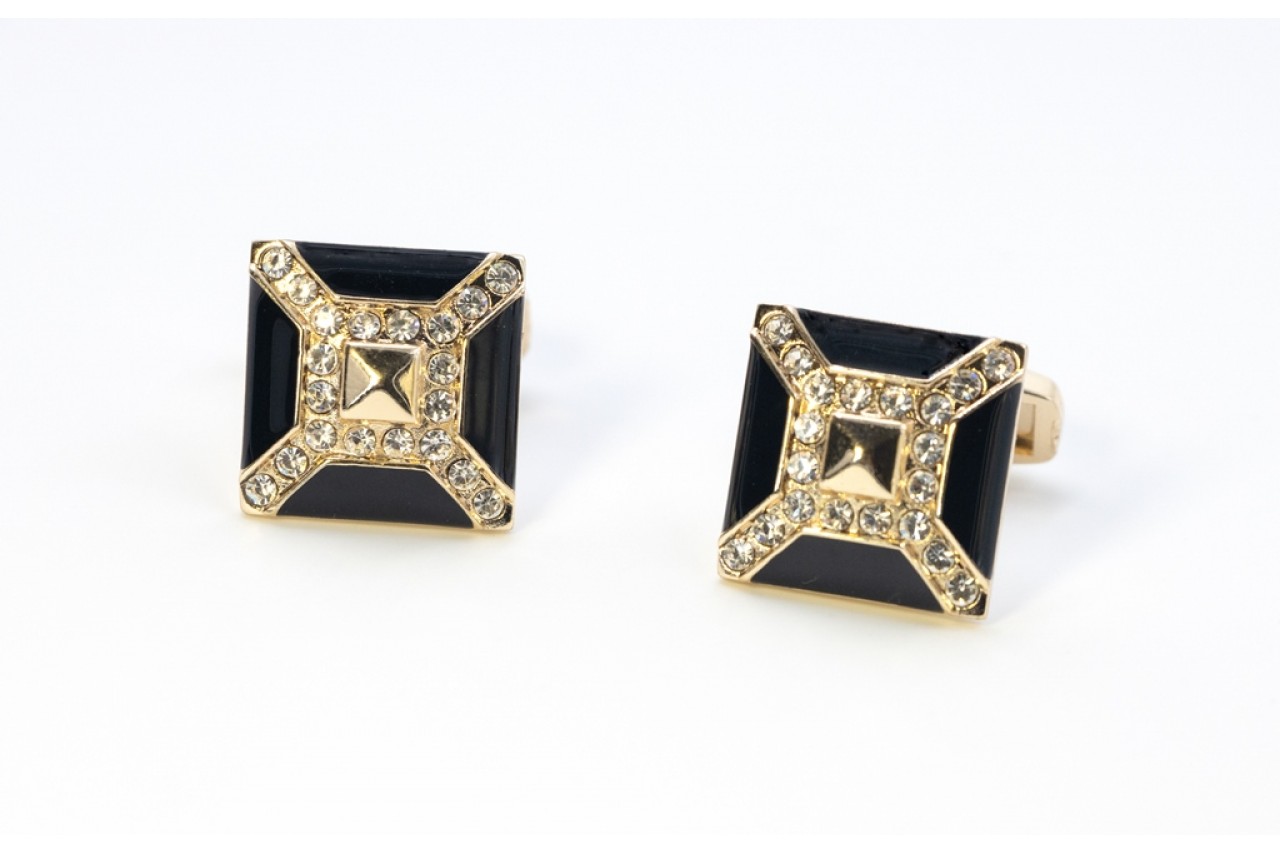 Black and golden base cufflinks