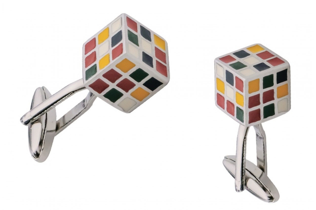 colourful dice cufflinks