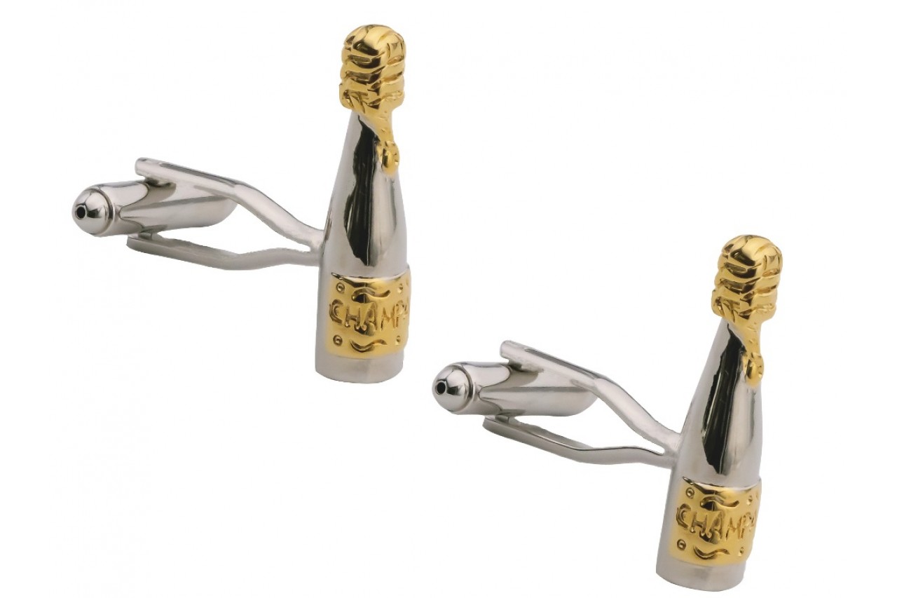 Champagne bottles cufflinks