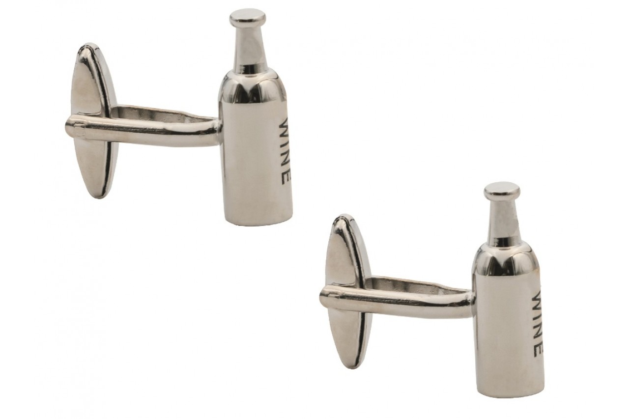 Wine bottles cufflinks