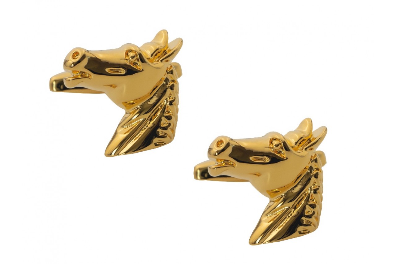 Horse face cufflinks