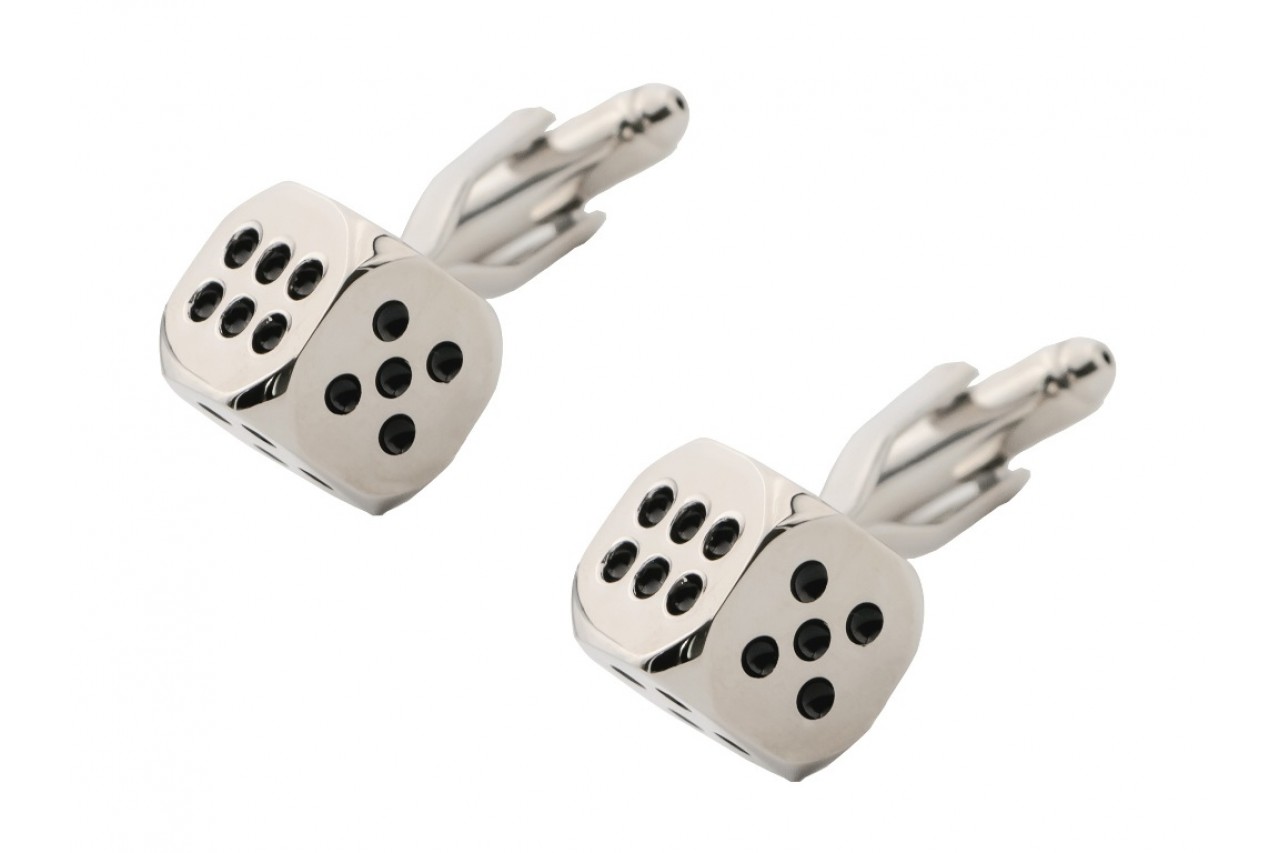 Silver dice cufflinks hotsell