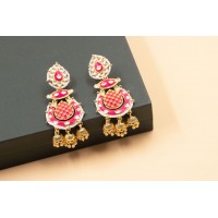 Kundan minakari work earring 