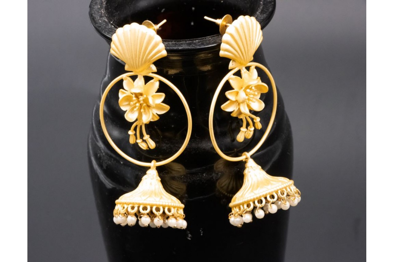 matte finish hoop earring
