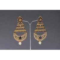Layered Chandbali with Pattern