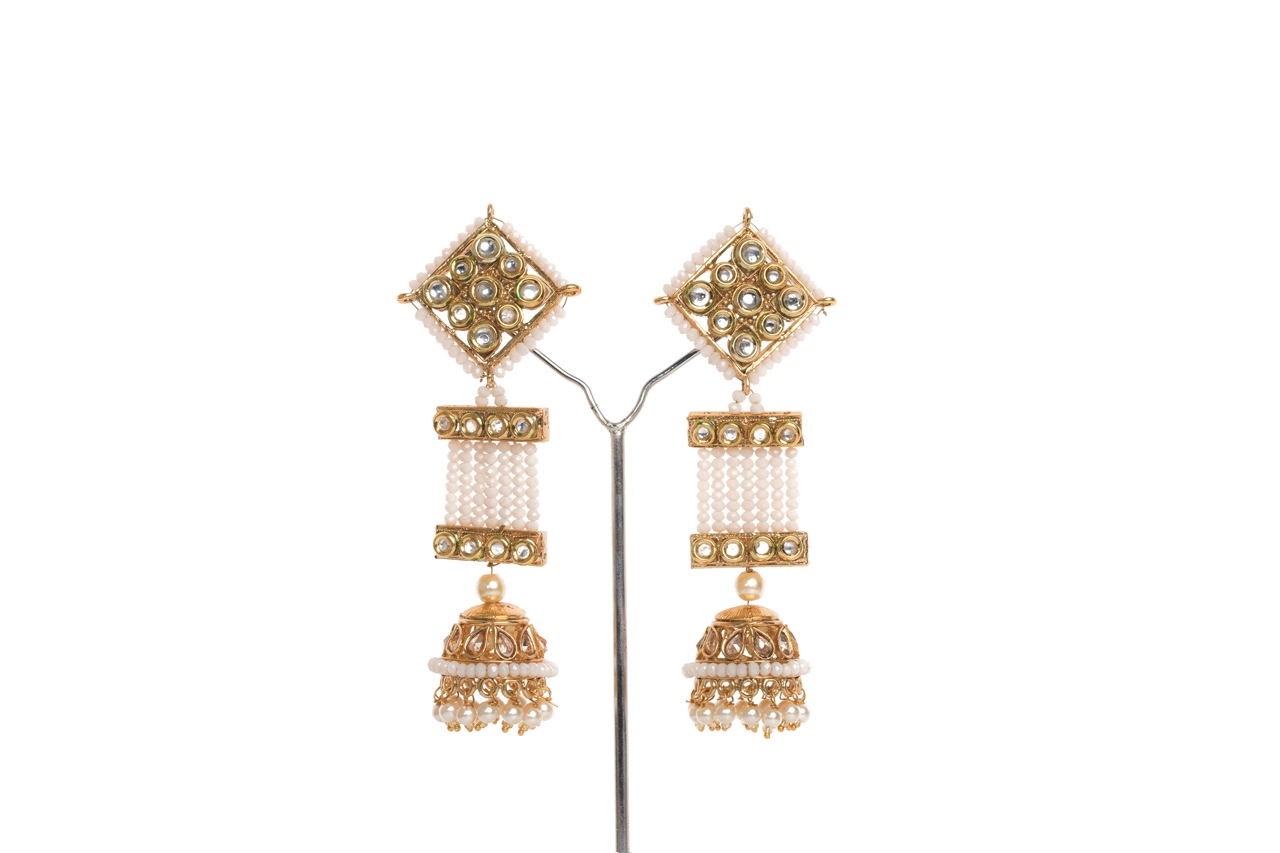 high quality beaded  kundan earring