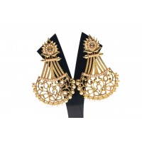 trendy kundan drop earring