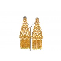 Pretty kundan chain tassel earring 