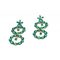 Stunning oval drop earring