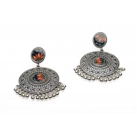Oxidised Afghani Earring