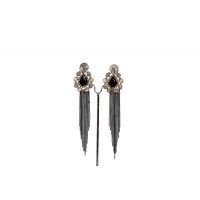 Black statement earring