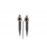 Black statement earring