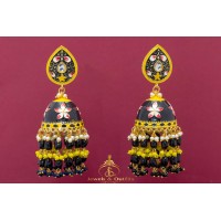 Jhumki with Bead tassel drop