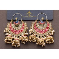 Appealing Chandbali with jhumki (3 colours) 