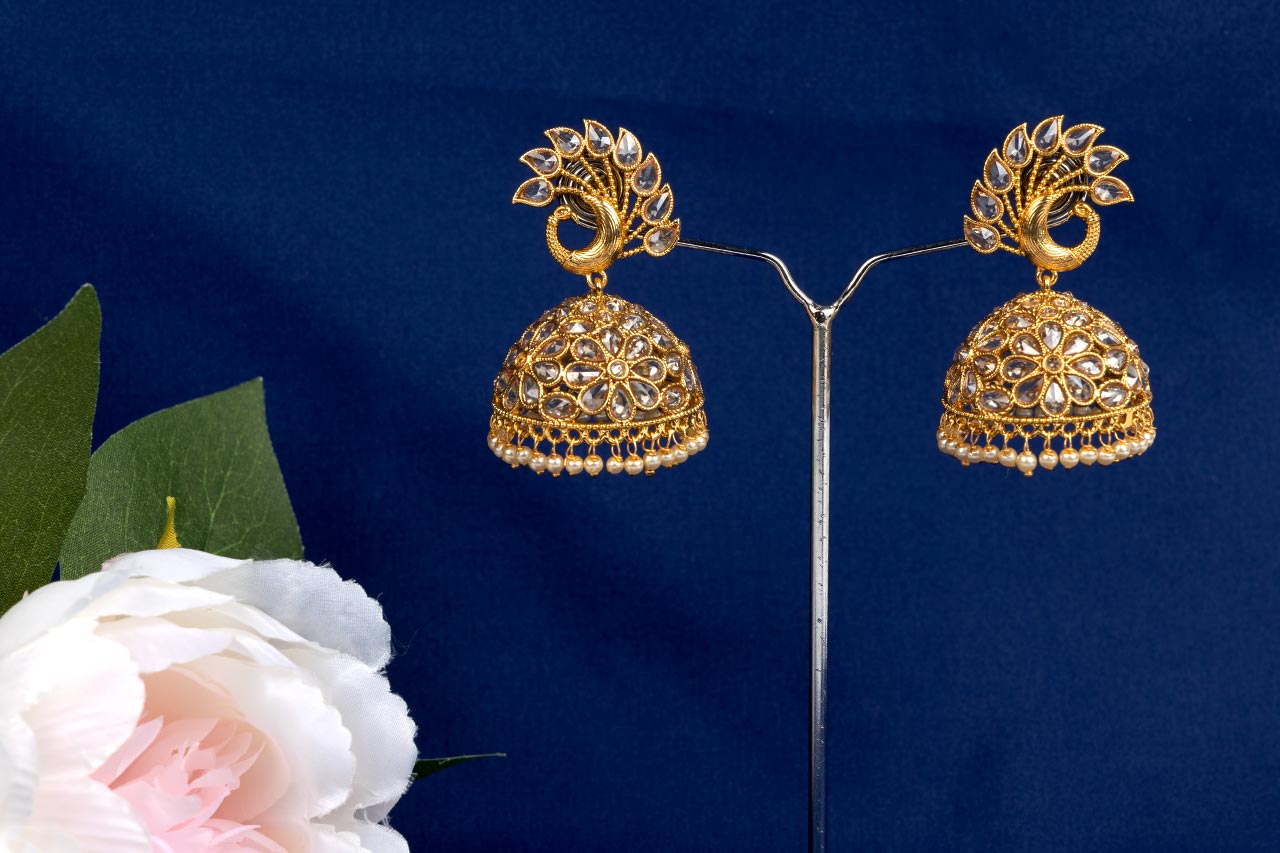 Peacock Pattern Jhumki