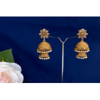 Copper Finish Double layer Jhumki 