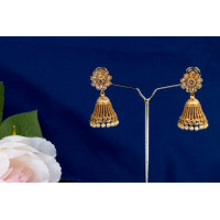 Golden South Indian style jhumki