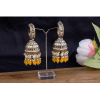 Stunning oversized jhumki with hoop