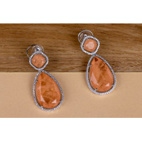 Alluring orange AD earrings