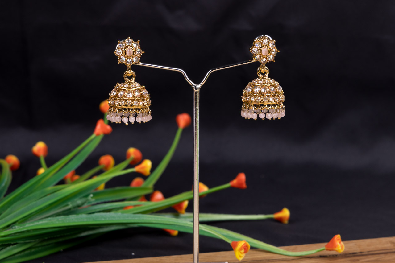 Astonishing premium pink jhumki 
